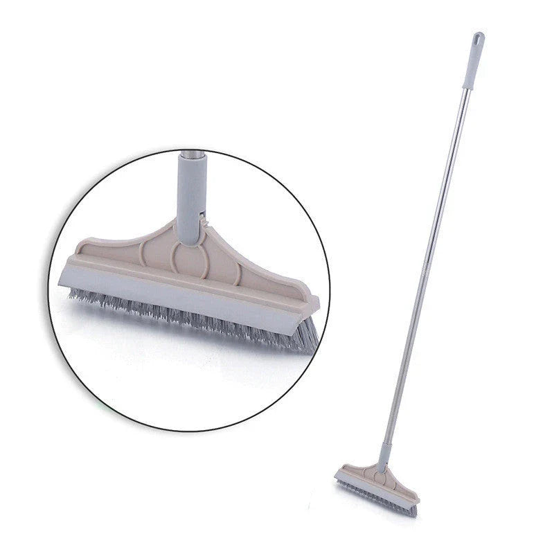 Versatile floor cleaning brush with triangular head and 120-degree rotating capabilities for easy access to tight spaces and corners