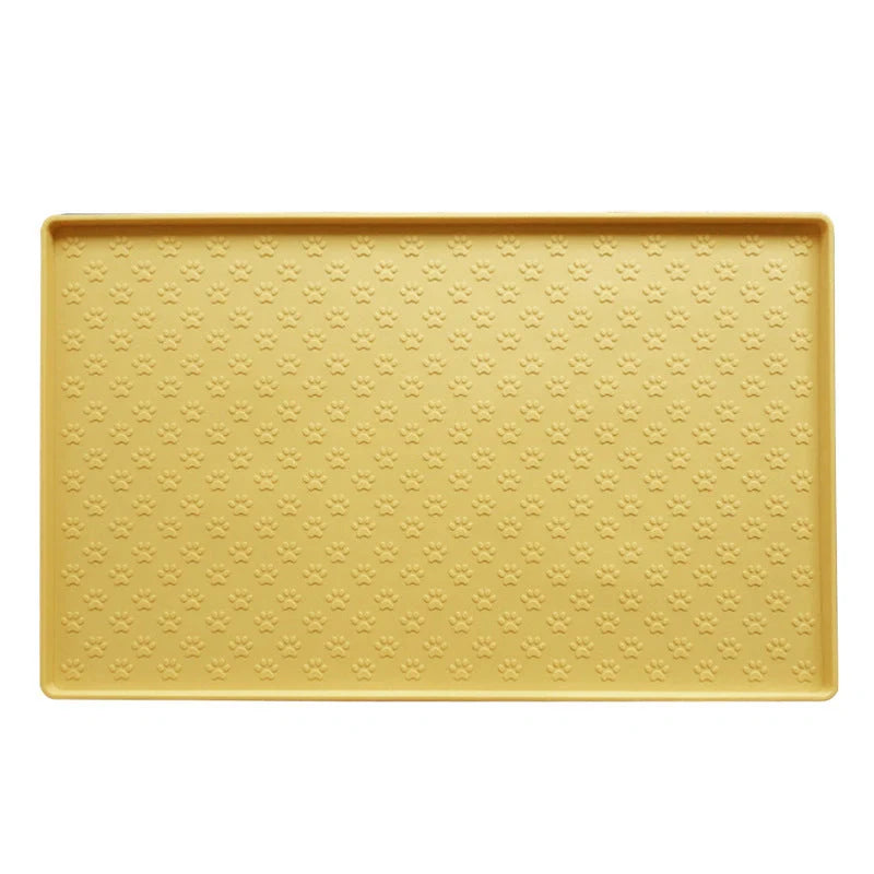 Waterproof silicone pet mat for dogs and cats, easy to clean and durable.