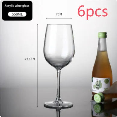 Clear acrylic wine bottle for milk tea and party drinks with drop-resistant plastic construction