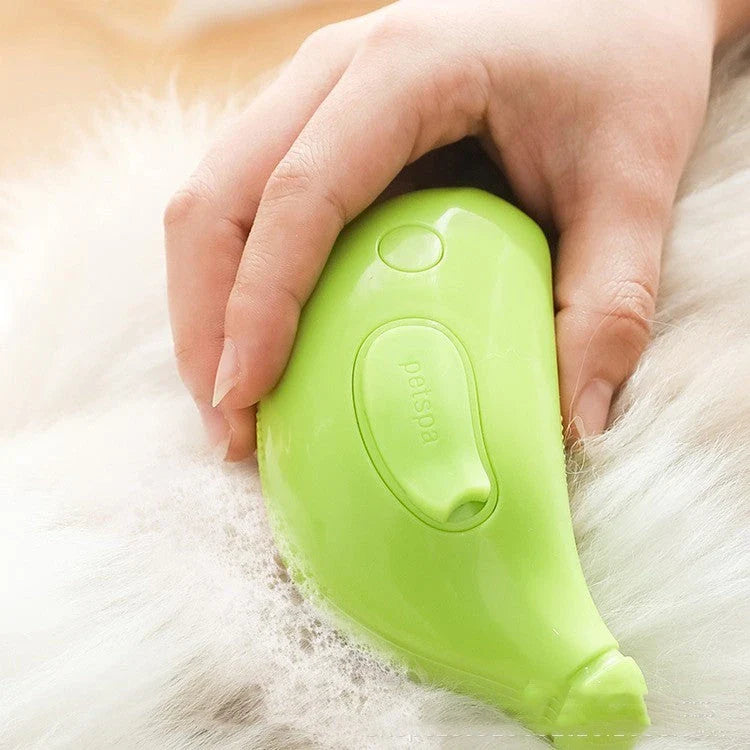 Rechargeable 3-in-1 pet grooming brush with steamy massage function for cats and dogs