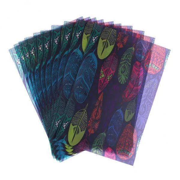 Premium beeswax food wraps in various sizes and patterns, a sustainable alternative to plastic wrap and foil