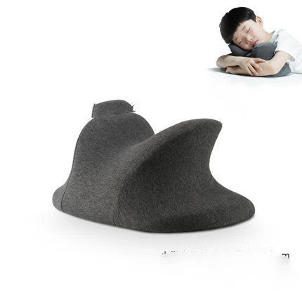 Ergonomic memory foam nap pillow with unique 'butterfly' shape design for comfortable desk or classroom power naps