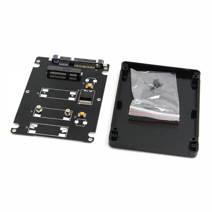 Black mSATA to SATA transfer box, 2.5 inch SATA 3.0 HDD enclosure, 7 mm ultra-thin