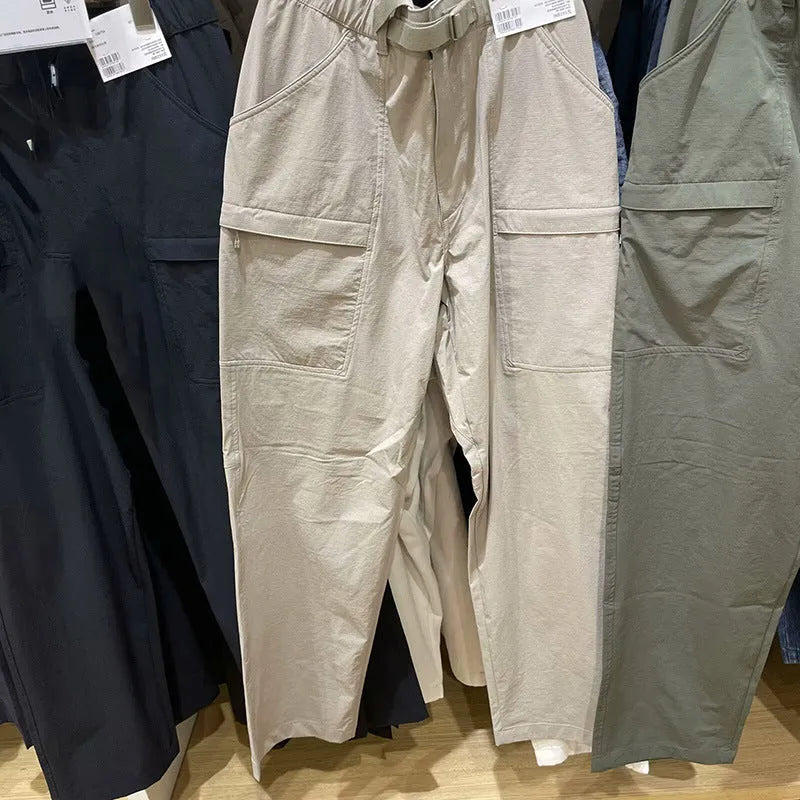 Men's bamboo fibre casual overalls in straight leg design with micro elasticity