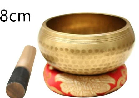 Harmonious Tibetan Singing Bowl - Copper Meditation Bowl with Vibrant, Soothing Tone