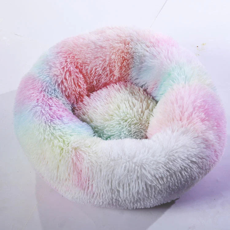 Cozy plush pet nest in various colors and sizes for ultimate pet comfort