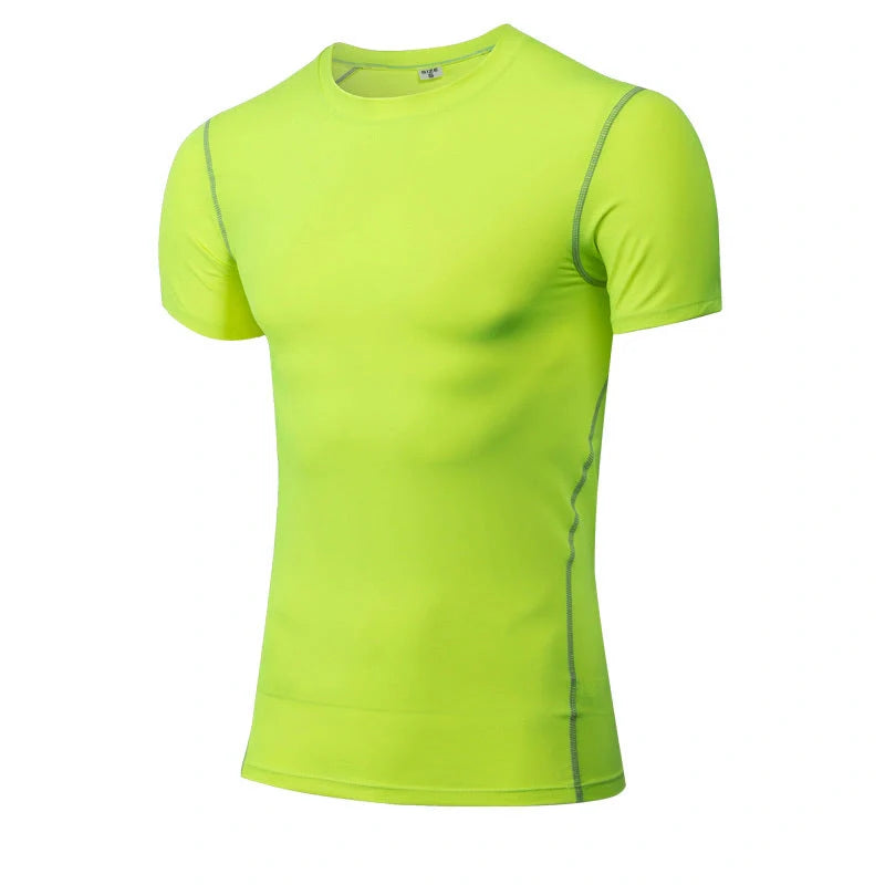 Quick-Dry Solid Color Fitness Short Sleeve for men and women