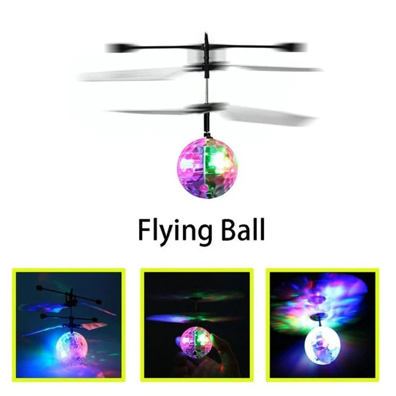 A futuristic LED-powered hovering orb with a dazzling aerial display, captivating both kids and adults.