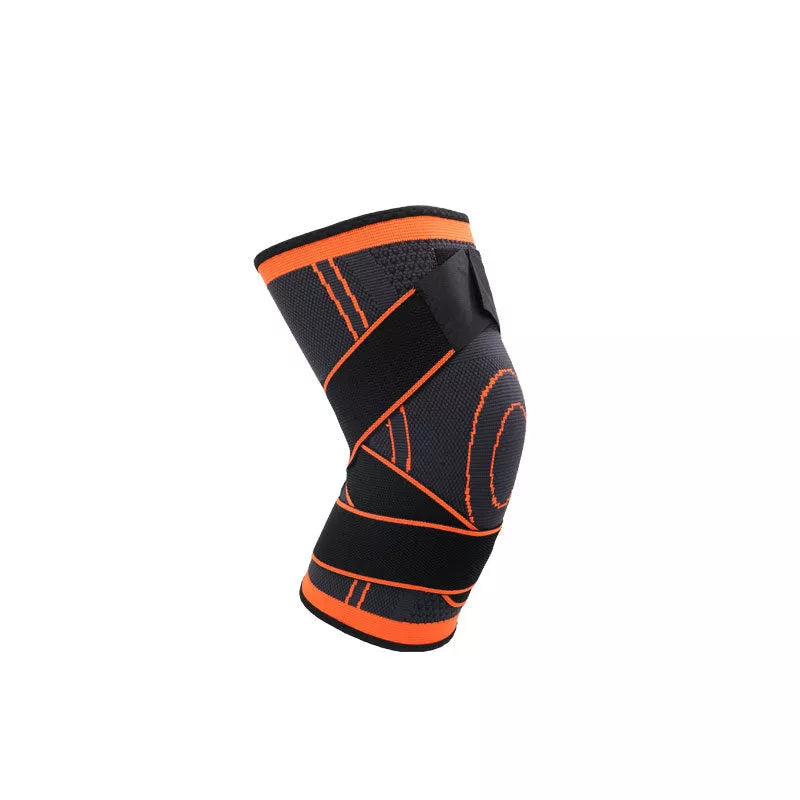 Nylon knitted knee pad for sports and fitness in various colors and sizes
