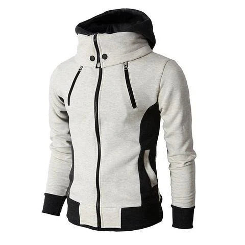 Premium zip-up hoodie jacket for men with touch screen-friendly design, ideal for outdoor activities and casual wear