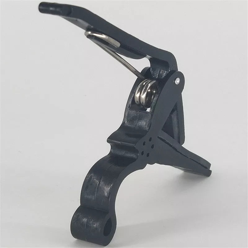 Black slot plate guitar hook with big hand grip capo for secure instrument storage