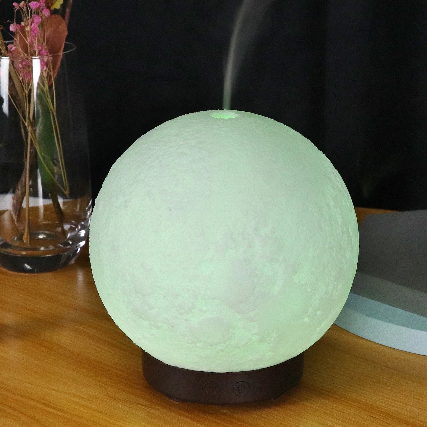 Elegant Ultrasonic Humidifier and Aroma Diffuser with wood grain and color options