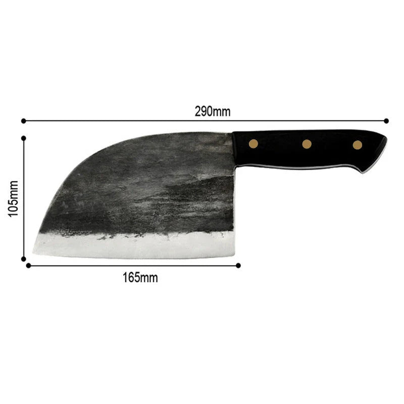 Premium stainless steel meat cleaver chef's knife with ergonomic handle and razor-sharp blade for tough cutting tasks