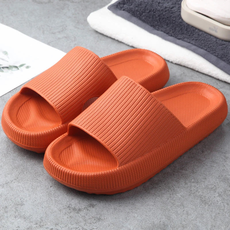 Cozy couple slip-on slippers with plush, breathable upper and durable non-slip sole for comfortable indoor relaxation