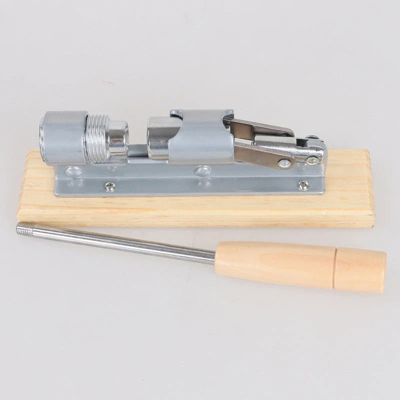 Heavy-duty nutcracker made of stainless steel and wood for crushing various nuts with ease
