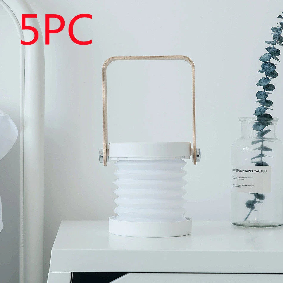 Foldable LED Lantern Lamp with Dimmable Touch Control, Portable and Rechargeable Lighting Solution for Home Decor