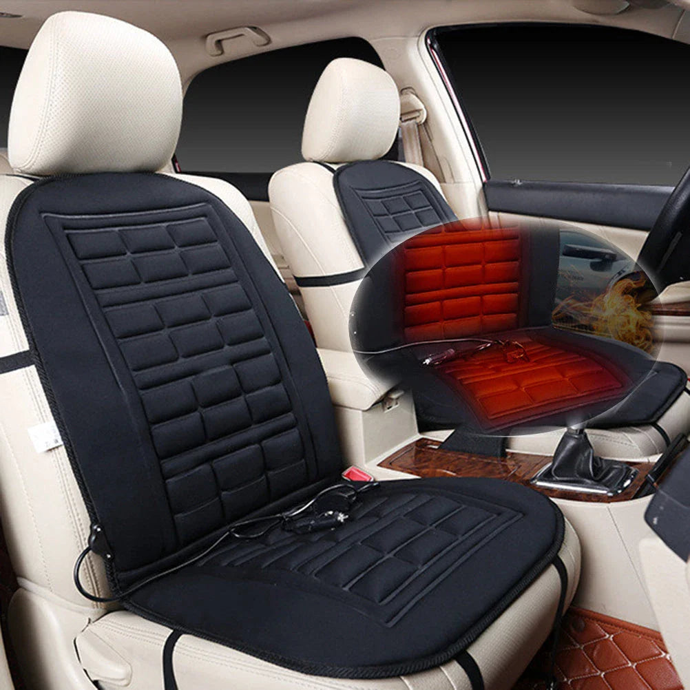 Premium heated car seat cushion with adjustable temperature settings for personalized comfort and support