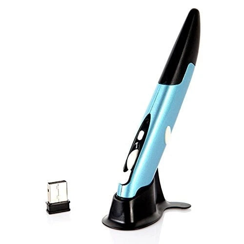 Wireless ergonomic pen mouse with 2.4GHz connectivity, energy-saving features, and precision optical control for digital productivity