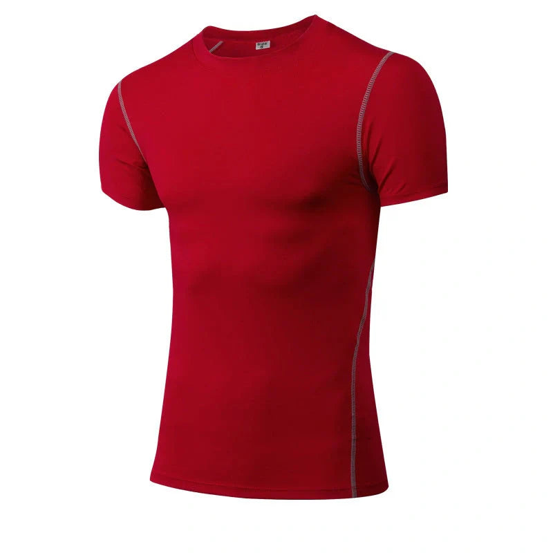 Quick-Dry Solid Color Fitness Short Sleeve for men and women