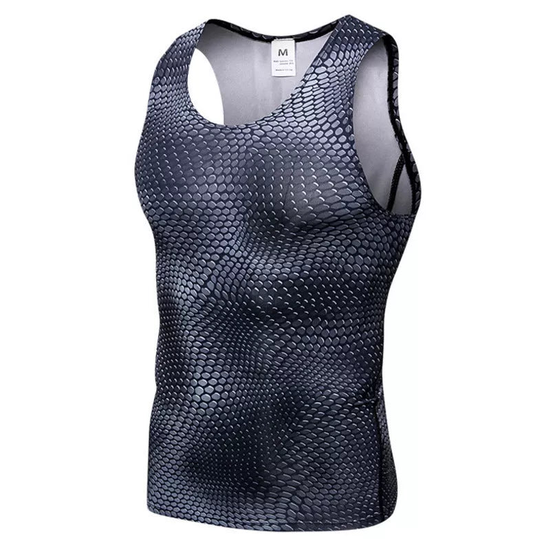 Men's Sports Vest in Polyester Fiber, available in multiple colors and sizes