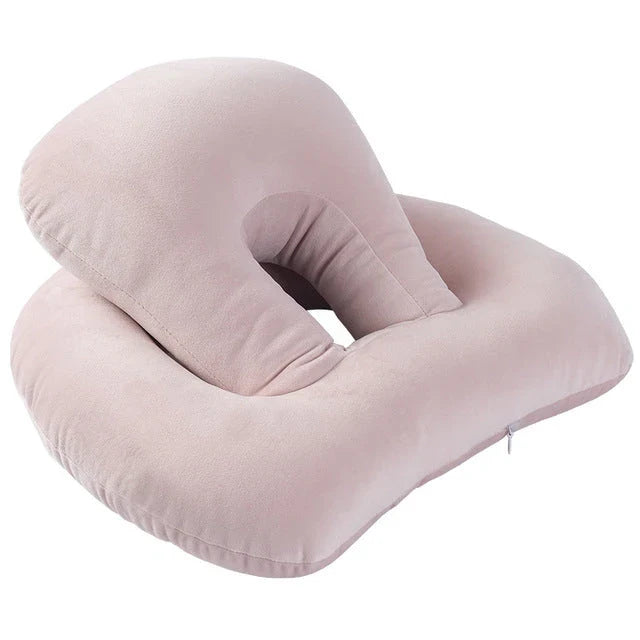 Cozy U-Shaped Neck Pillow with Arm Rest in Various Colors for Relaxing Naps and Travel Support