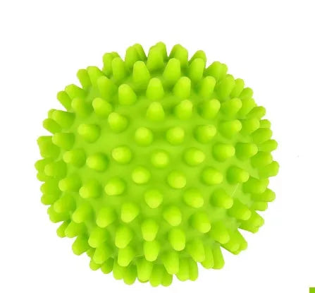 PVC acupressure massage ball with lengthened massage points for deep tissue relief