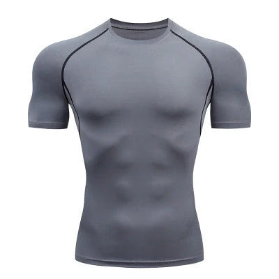 Quick-Dry Solid Color Fitness Short Sleeve for men and women
