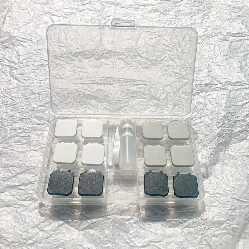 Portable contact lens case rectangle design multiple colour options compact storage