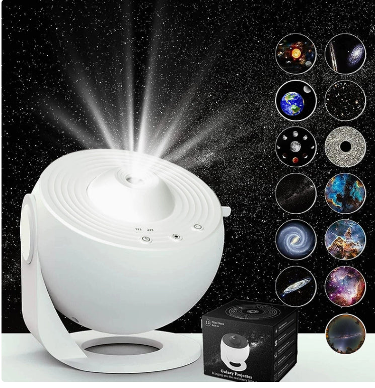 Illuminating the Galactic Dreamscape: Starry Sky Projector for Enchanting Ambiance-Starry Sky Planetarium Projector Lamp - Quiet 360° Rotation Galaxy Night Light for Home Ambience, Weddings & Cosy Gifts (USB)