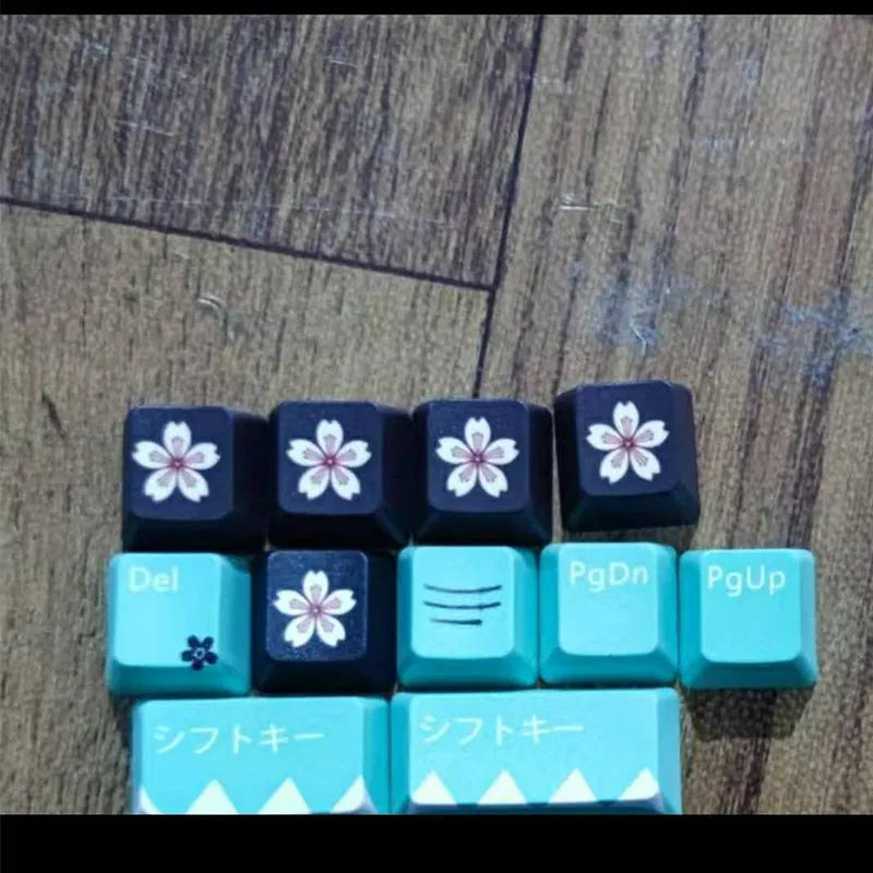 A single green keycap for a Cherry MX mechanical keyboard on a white background.