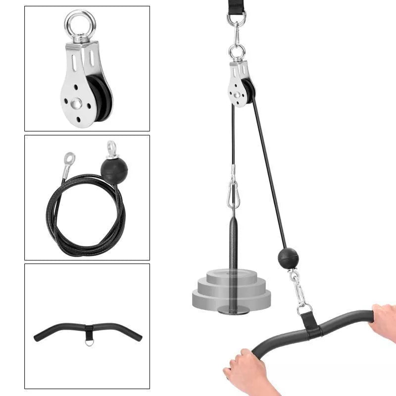 High Drop-down Gantry Pulley for home fitness with iron and EVA construction