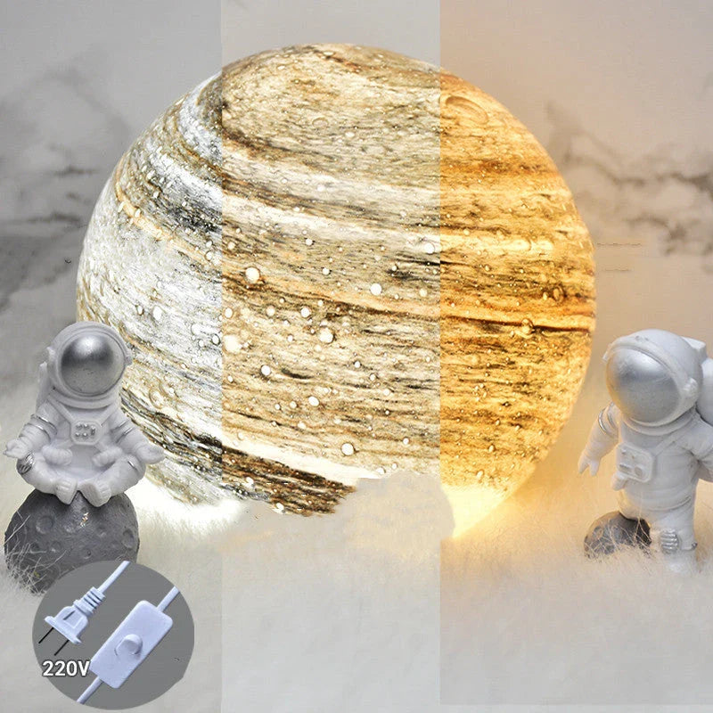 Mesmerizing Celestial Lamp with 3D planet display and customizable lighting modes for enchanting home decor