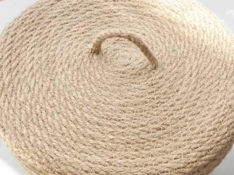 Japanese style fabric linen storage basket with a dustproof cover in three size options.
