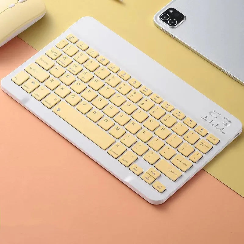 Ultra-thin wireless keyboard and mouse set in Macaron colours, compatible with Apple, scissor keyboard, 24.5x15x0.6cm.