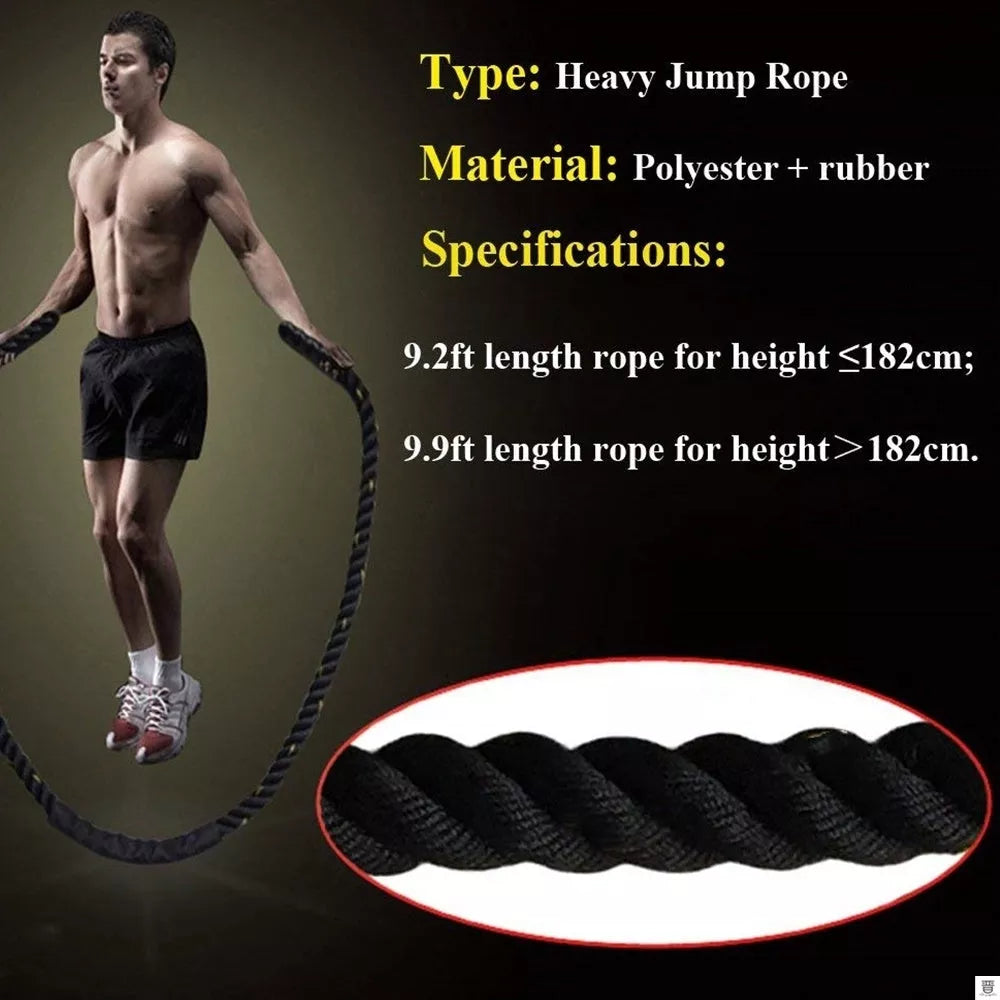 25mm Fitness Heavy Jump Rope for Crossfit and Weighted Training