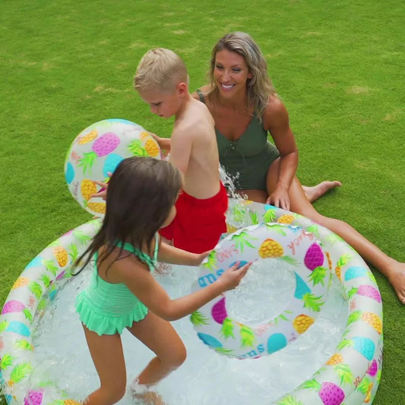 Inflatable Aquarium Pool Set for children with ocean balls and swimming ring