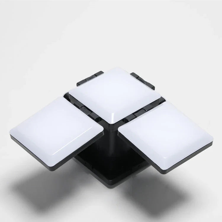 Versatile square LED night light with adjustable brightness and flip-out design for customizable lighting in any room