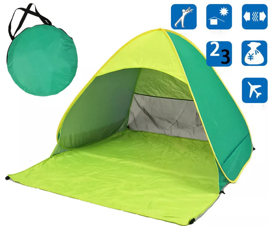 Quick setup outdoor camping tent in various colors with sunscreen protection