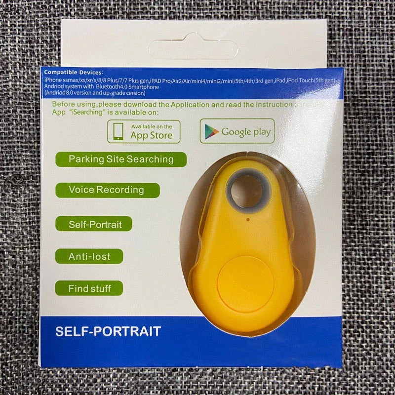 Compact Bluetooth tracking tag with smartphone app to find lost keys, wallet, pets and other valuable items