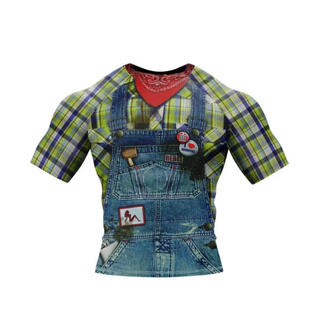 HILLBILLY RASH GUARD - XMARTIAL SLEEVE in action, showcasing flexibility and fit during training.