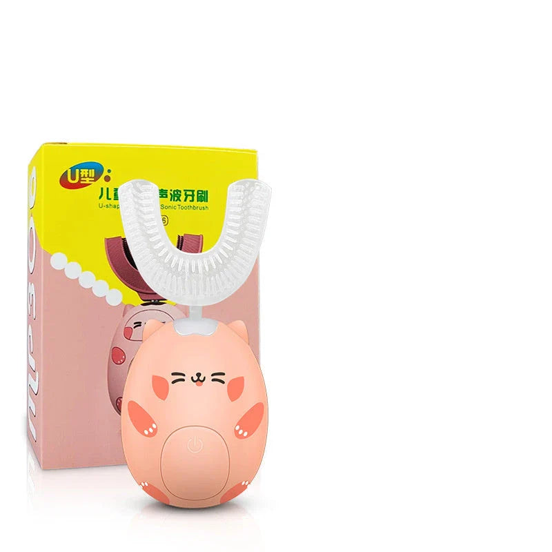 Kid Sonic Rechargeable Electric Toothbrush with 360-degree cleaning action and soft silicone bristles