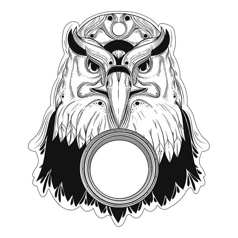 Customizable fidget spinner toy with keychain, available in various designs for stress relief and focus