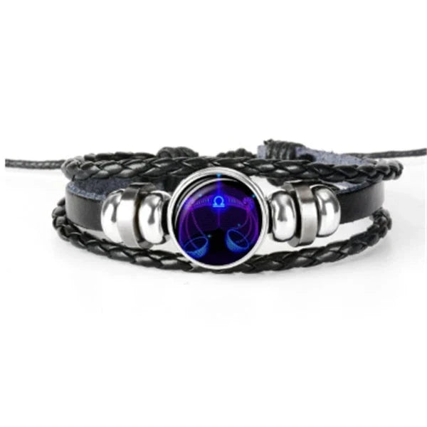 Stylish zodiac constellation bracelet with 12 zodiac sign design options