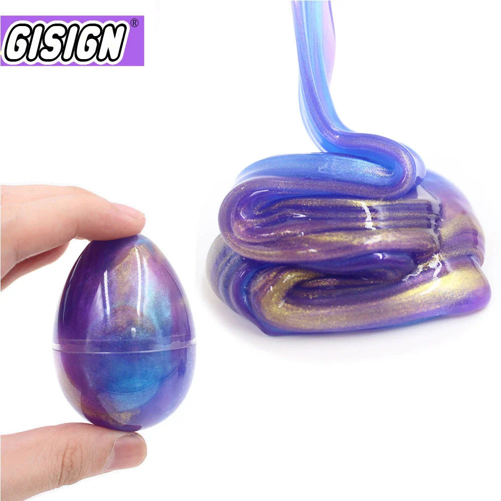 Premium soft sensory slime balls in vibrant blue and green colors, designed to stimulate senses and support child development through interactive play.