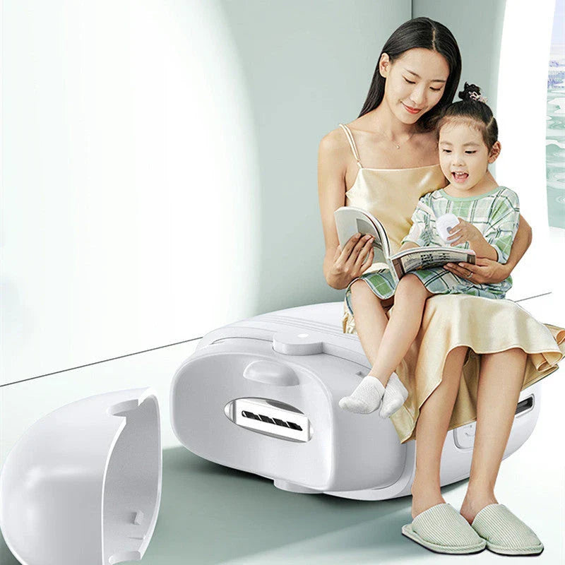 Rechargeable electric nail trimmer with LED light for convenient, salon-quality nail grooming at home