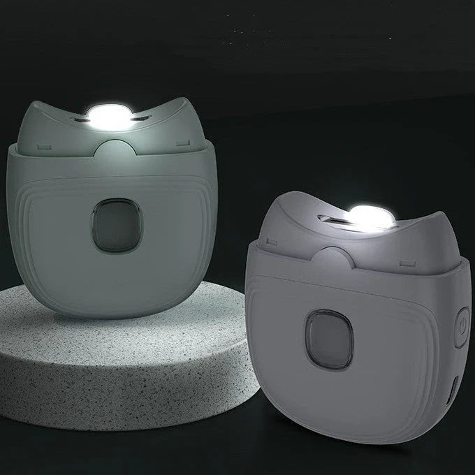 Rechargeable electric nail trimmer with LED light for convenient, salon-quality nail grooming at home