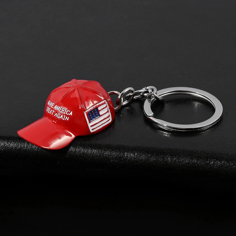 Men's Red Hat Hip Hop Keychain in zinc alloy with Southeast Asian style design
