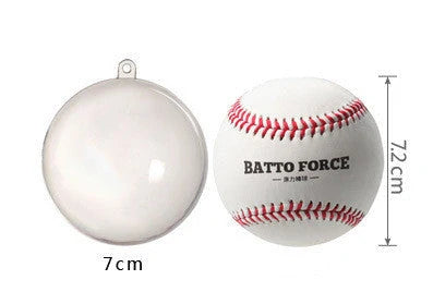 Transparent plastic decorative hanging balls in various sizes and designs