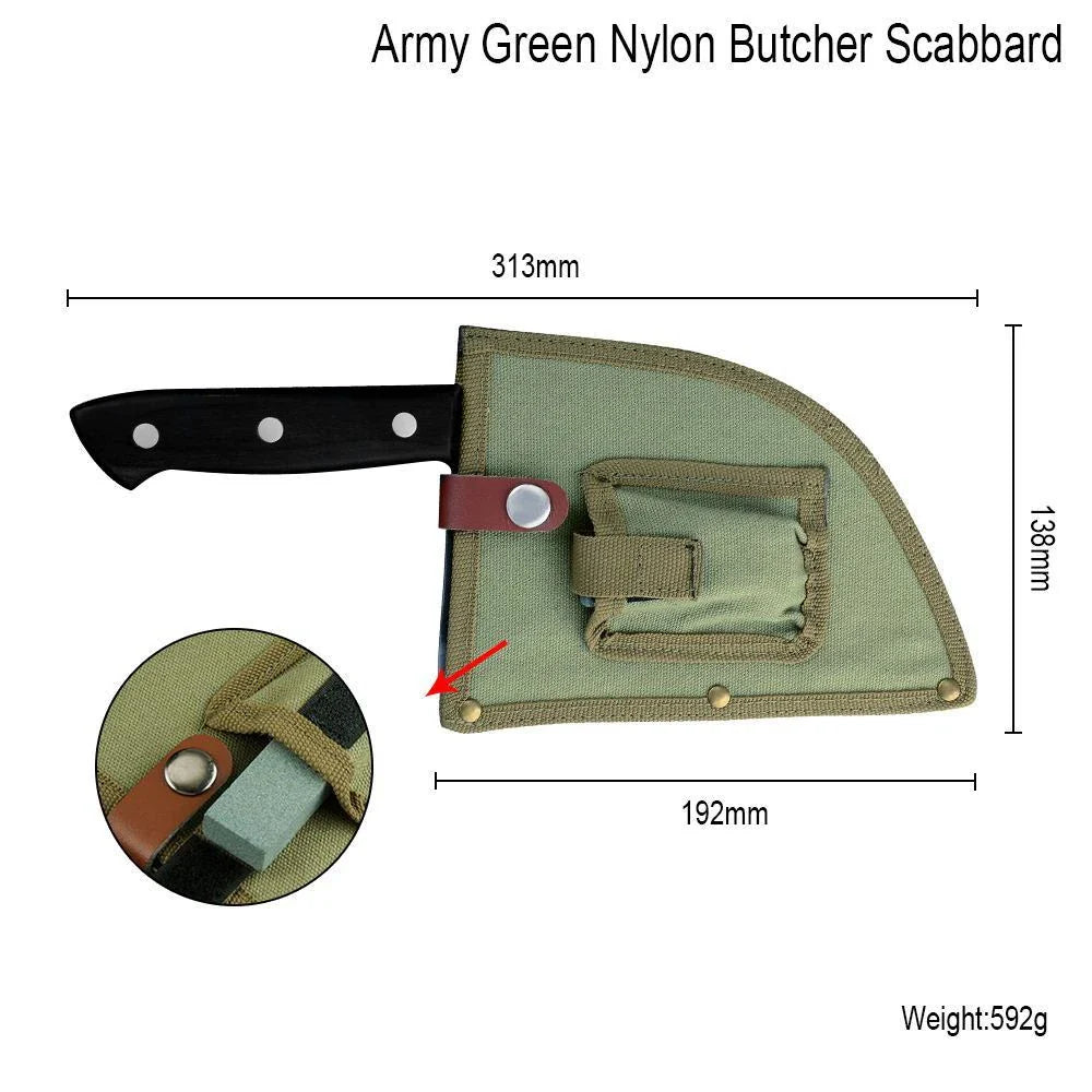 Premium stainless steel meat cleaver chef's knife with ergonomic handle and razor-sharp blade for tough cutting tasks