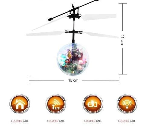 A futuristic LED-powered hovering orb with a dazzling aerial display, captivating both kids and adults.